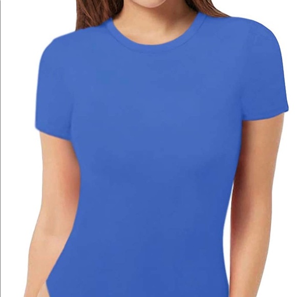 Womens MANGOPOP Royal Blue Bodysuit! Never worn! Size medium! - Picture 3 of 9